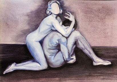L\'abbraccio - a Paint Artowrk by Maria Giacoma Vancheri